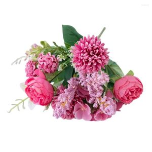 Flores decorativas colorfast bonita varanda jardim falso rosas leve flor falsa estilo nórdico para adereços pogal