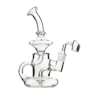 Klein Tornado Recycler Bong Glass Water Bongs Dab Rigs 14 mm żeńskie platformy olejne Unikalne rurki wodne szklane miska kwarc Banger