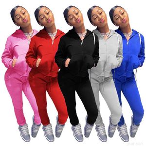 Women's Tracksuits Women Designers Clothes 2023 autumn and winter solid color fashion leisure sports tracksuits sport suits