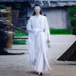 Etniska kläddrama Chen Qing Ling Actor Garment Xiao Zhan Samma design Elegant Black Swordman Male Costume Cosplay Hanfu