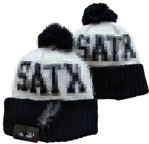 Luxo San Antonios Beanies Spurs Beanie Designer Inverno Homens Mulheres Design De Moda Chapéus De Malha Queda De Lã Cap Letra Jacquard Unissex Crânio Quente Esporte Chapéu De Malha A1