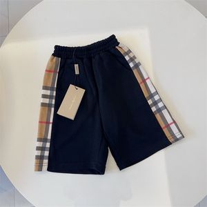 Children's cotton shorts plaid patchwork boy shorts Summer fashion casual shorts Size 90cm-160cm A2