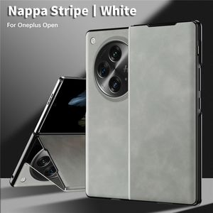 Capa de telefone magnética de luxo Folio Napa Vogue para Oneplus Open Oppo Find N3 5G Resistente Business Proteção completa antiderrapante Kickstand Dobra Shell à prova de choque