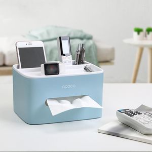 Cajas de pañuelos, servilletas, caja de almacenamiento de escritorio creativa, inodoro de cocina, juego de accesorios de baño práctico remoto de plástico