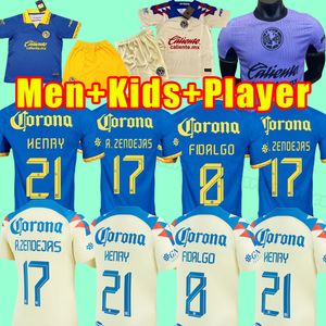 Soccer Jerseys liga mx 23 24 Club America HENRY D.VALDES 3RD R.MARTINEZ FIDALGO 2023 2024 HOME AWAY maillot MEN KIT Football Shirts fans player men kids child