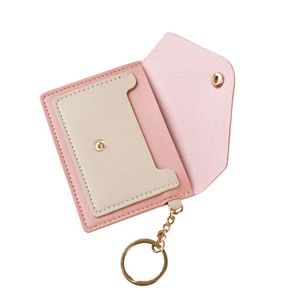 Anahtarlıklar unisex pu anahtar torbası moda deri çantalar mini cüzdanlar madeni para kredi kartı tutucu 7 renk 8x11cm