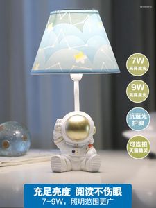 Lampy stołowe astronauta zdalne lampka biurka Regulowana lekka ochrona oka sypialnia sypialnia nocna Dzieci#39; S Noc pokoju