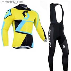 Maglia da ciclismo Set 2023 SCOTT Estate Primavera e Autunno Uomo Lungo Seve Set da ciclismo Abbigliamento da ciclismo Abbigliamento da mountain bike Tute Ropa Ciclismo Q231107