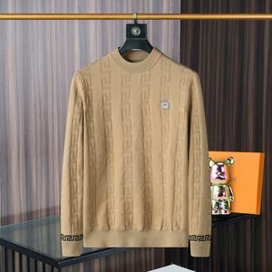 2024 Europejski i amerykański luksusowy projektant Sweter mężczyzn Wysokiej jakości ciepłe męskie i damskie jesienne i zimowe swetra z długim rękawem Bluza #A15