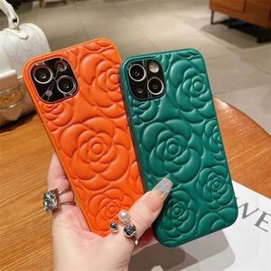 Designer Fashion Phone Case Einfarbige florale Lederbuchstaben für iPhone 15 14 14Pro 14Plus 13 12 Mini 11 Pro X XS Max Luxus-Ledertasche