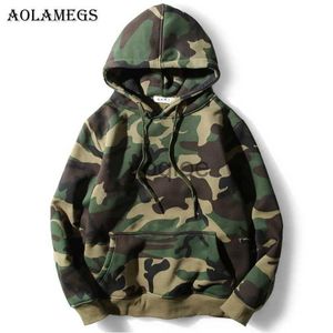 Herren Hoodies Sweatshirts Aolamegs Hoodies Männer Armee Grün Camouflage Kapuze Camo Fleece Pullover Mode Hip Hop Streetwear Casual Hoodie 2017 Herbst wint J231106