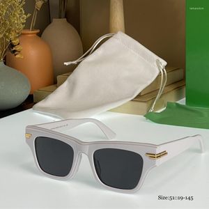 Sunglasses Square Acetate Frame Colorful Lens Mirrored Bv1122 Women Steampunk Chrome Cat Eye Black White Shades Men