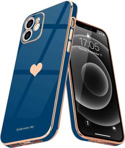 デザイナーの電話ケース女性のためのApple Phone Case for Cute Love Heart Proof Thin and Light Luxury 4UQTV