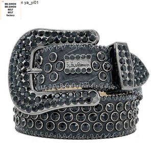 Bb 2022 Cintura Designer Simon Cinture per uomo Donna Cintura con diamanti lucidi cintura bianca uomo boosluxurygoods00912