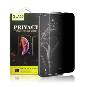 Proteggi schermo in vetro temperato anti-spionaggio 2.5D per iPhone 15 14 13 12 11 Pro Max XS XR 8 Samsung S20 FE S21 S22 Plus A13 A23 A33 A53 A73 A12 A32 A42 A52 A72 Confezione al dettaglio