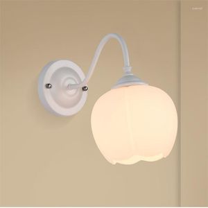 Wall Lamps European Artistic LED Lamp Bedroom Bedside Down Light E27 Head Modern Home Lighting Living Room Decoration