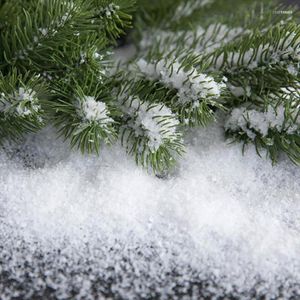 Decorazioni di Natale 10/30/50G Decorazione di neve secca Falso polvere istantanea Natale artificiale Festa a casa fai da te Soffici Puntelli di scena Fornitura per bambini