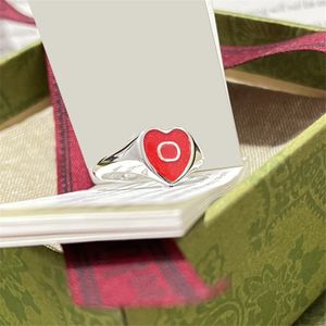 Klassiska kärleksringar Letter Style Silver Band Ring Women Wedding Rings Fashion Anniversary Gift for Girls