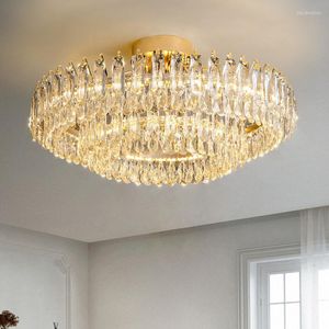 Żyrandole luksusowe kryształowy salon LED salon dekoracja sypialnia
