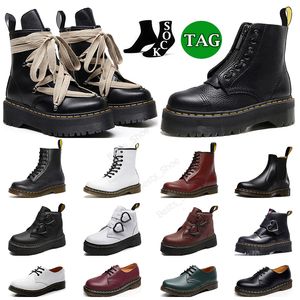 Stövlar martins doc martens designer boot martin män kvinnor lyxiga sneakers trippel svart vit klassisk ankel korta stövlar vinter snö utomhus varma skor storlek eu35-48