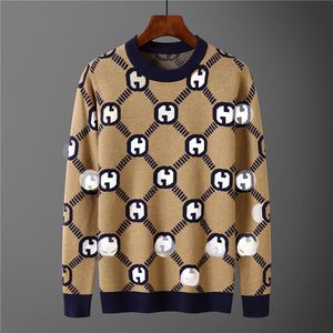 2024 Herren Pullover Highs Qualität Langarm Pullover Einfache Feste Oansatz Beiläufige Gestrickte Pullover Männer Sportwear Jumper GRÖßE M-3XL LG # 0012