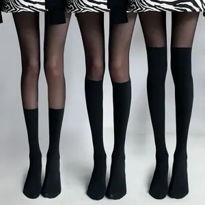 Women Socks Sexy Tights Black Silk Pantyhose Thigh High Stockings Transparent Stocking Fashion Thin Leggings Hosiery