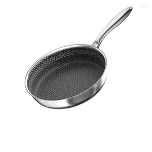 Pans Nonstick Frying Pan 316L Antibacterial Stainless Steel 28/30/32cm Kitchen Cooking Induction