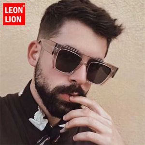 Solglasögon Leonlion 2023 Luxury Classic Square Solglasögon Kvinnor Brand Designer Sun Glasses Men Outdoor Street Beat Oculos de Sol Feminino P230406