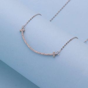 Tiffanybead Kolye Tiffanyjewelry Desginer S925 STERLING Gümüş Tam Elmas Gülümseme Kolye Korece Versiyonu İzinli Ön ve Arka Kolye