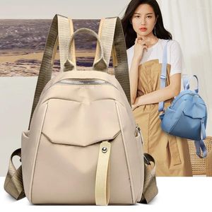 Mochilas escolares mochila feminina moda tendência oxford pano bookbag viagem grande capacidade