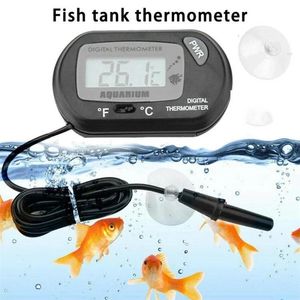 Mini-Digital-Fisch-Aquarium-Thermometer-Behälter mit kabelgebundenem Sensor Batterie im Lieferumfang enthalten Farbe Schwarz Gelb für Option 100 Stck