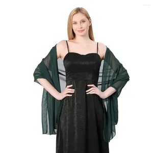 Lenços de noiva xale elegante chiffon xales para festas de casamento cor sólida vestido de noite noivas damas de honra cheongsam