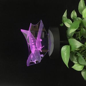 Nachtlichter Propeller-angetriebenes Flugzeug-Wasserflugzeug-Solarenergie-Landschaftsbeleuchtung-Garten-Licht 3D LED-Lampe wasserdicht für Yard-Geschenk