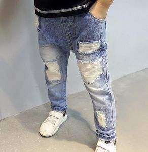 Jeans erkek kotları gevşek rahat bahar erkek pantolon çocuk moda kot çocuk giyim 4-14 yaşındaki erkek çocuk kot şort 230406