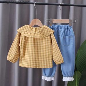 Clothing Sets New Fashion Children Wear Girls Clothing Sets Spring Autumn Kids Cotton T-shirt Jeans Pants 2 Pcs/Sets Baby Tracksuit