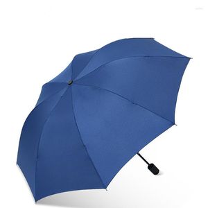Umbrellas Manual Umbrella Rain And Sun Folding Anti UV Male 8 Bone Windproof Business Men Women Gift Parasol