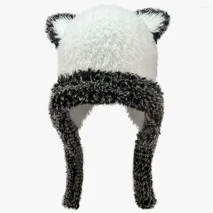 Berretti Protezione per le orecchie Cappello a secchiello in peluche Orecchie da orso dolce Pescatore morbido Autunno Inverno Avvolgimento caldo per la testa Donna Donna