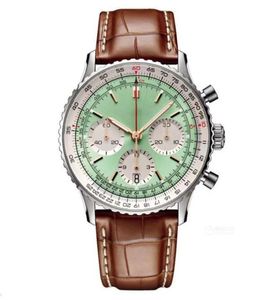 U1 AAA Bretiling Reloj para hombre Transocean B06 B01 B03 Navitimer Cronógrafo Movimiento de batería Cuarzo Esfera plateada 50 ANIVERSARIO Reloj de pulsera de acero inoxidable