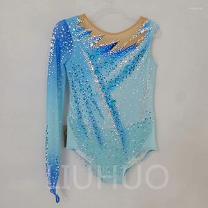 Сценическая одежда LIUHUO, одежда для спортивной гимнастики, соревнования по черлидингу, конкурсное выступление, синяя