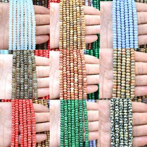 Beads Other Inches 6mm Natural Stone Spacers Round Turquoises Agates Jades Amazonite Flat For Jewelry Making DIY BraceletOther