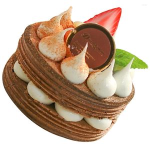 Dekoracja imprezy ciasto czekoladowe pączki sztuczne deser model piękny wystrój tabletopa Modele mussse po delikatne