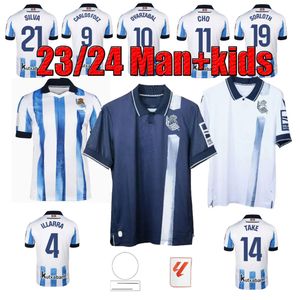 2023 2024 Real Sociedad Maglia da calcio 23 24 Home MERINO PORTU OYARZABA Maglia Maillots Away X.PRIETO SILVA WILLIAN J uomo bambini uniforme da calcio