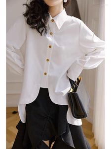 Женские блузки, женская дизайнерская блузка, элегантная модная уличная свободная стильная одежда с длинными рукавами, женские милые топы