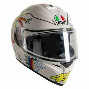 AGV Full Helmets Men and Women's Motorcycle Helmets K3 SV-S Motocykl Full Face Tourism Sunshade Helmet-White Zoo Wn-QDaa