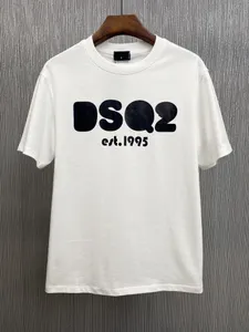 Брендовая мужская футболка Дизайнерская мужская рубашка-поло D2 Топы Роскошные шорты с принтом Dsquare Мужские рубашки с круглым вырезом и коротким рукавом Dt2022 Dsq Streetwear Футболки Одежда 1254