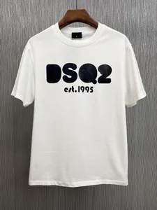 Märke män t-shirt designer d2 mens polo shirt topps lyx dsquare tryck shorts o-hals kort ärm herrskjortor dt2022 dsq streetwear tee skjortor kläder 1254