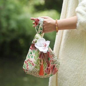 Torby wieczorowe Wedding Design Design Flowers Bag Gift Vintage Fashion Woman Hand Damskie torebki torebki