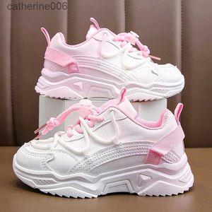 Turnschuhe Neue Kinder Schuhe Mädchen Turnschuhe Leder Winter Kinder Plattform Turnschuhe Sport Farbverlauf Rosa Tennis Schuhe für Mädchen Kostenloser VersandL231106