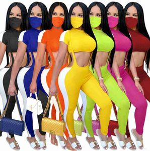디자이너 2023 바지 여성 스트랩 레깅스 오픈 허리 재킷 패션 정장 마스크 포함 권장