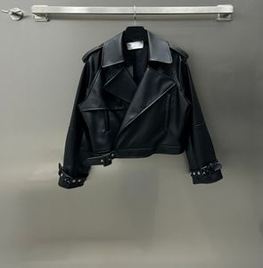 1028 XL 2023 Milan Pist Paltosu Sonbahar Marka Aynı Stil Kapı Boyun Siyah Yüksek Kaliteli Kolsuz Siyah Kadın Giysileri Moda Qingwen